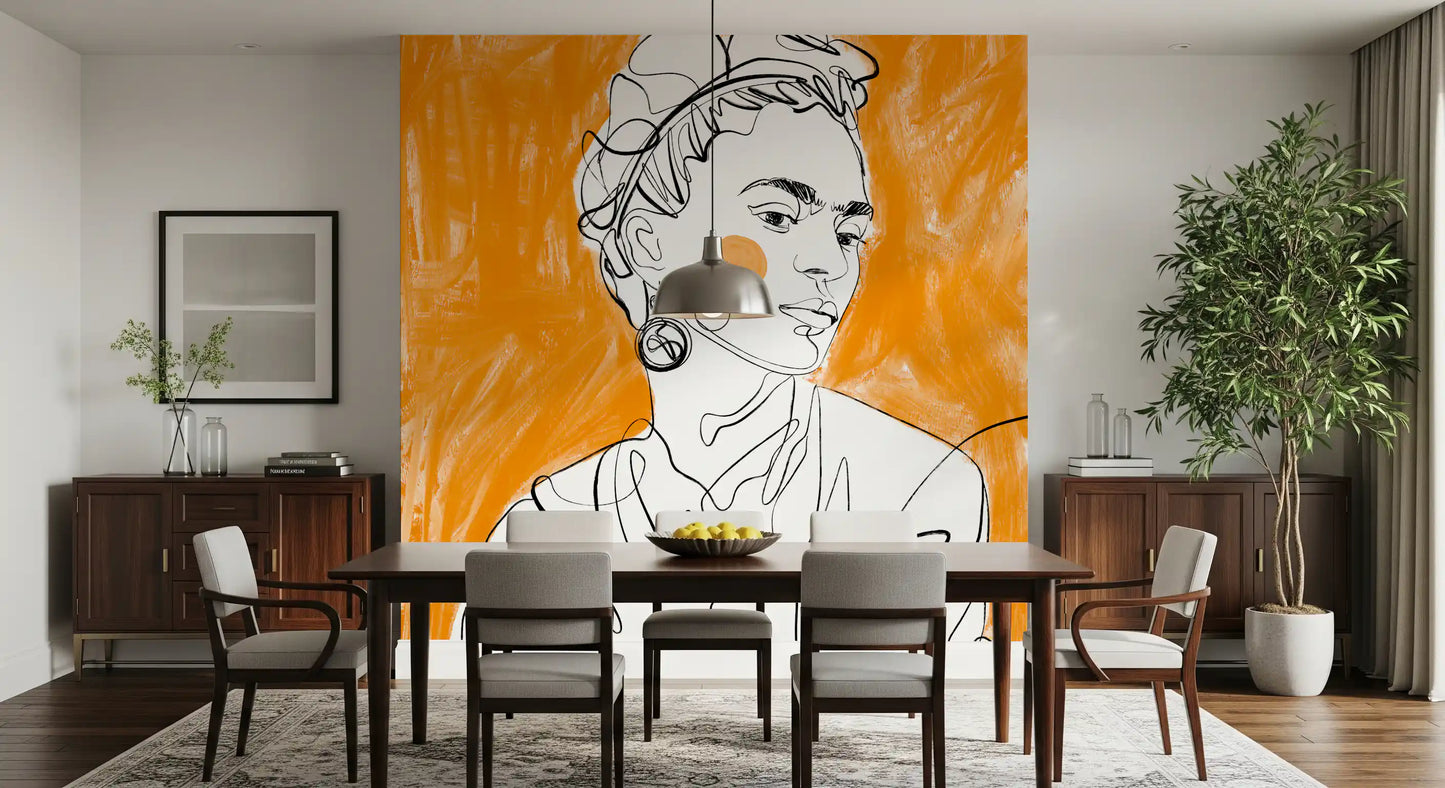 Tangerine Muse Wall Mural
