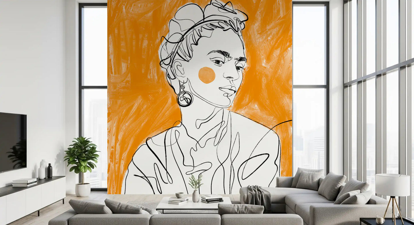 Tangerine Muse Wall Mural