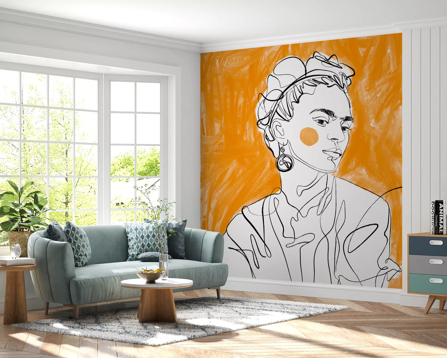 Tangerine Muse Wall Mural
