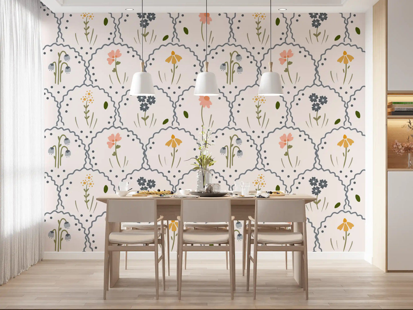 Victorian WIldflowers Wallpaper⁠
