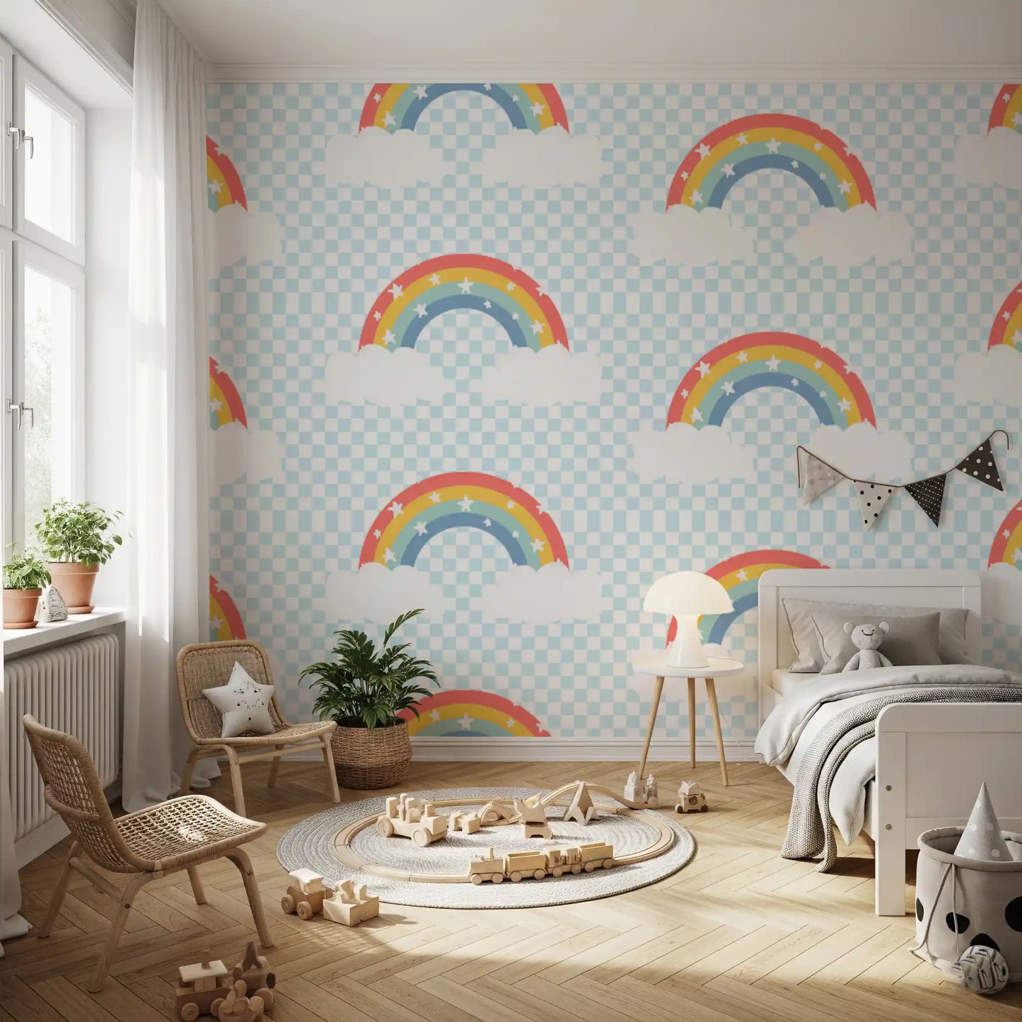 Rainbow & Starry Skies Wallpaper⁠