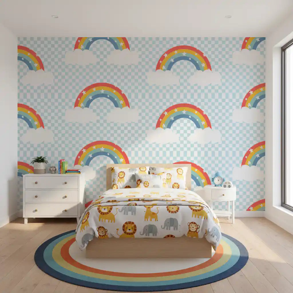 Rainbow & Starry Skies Wallpaper⁠