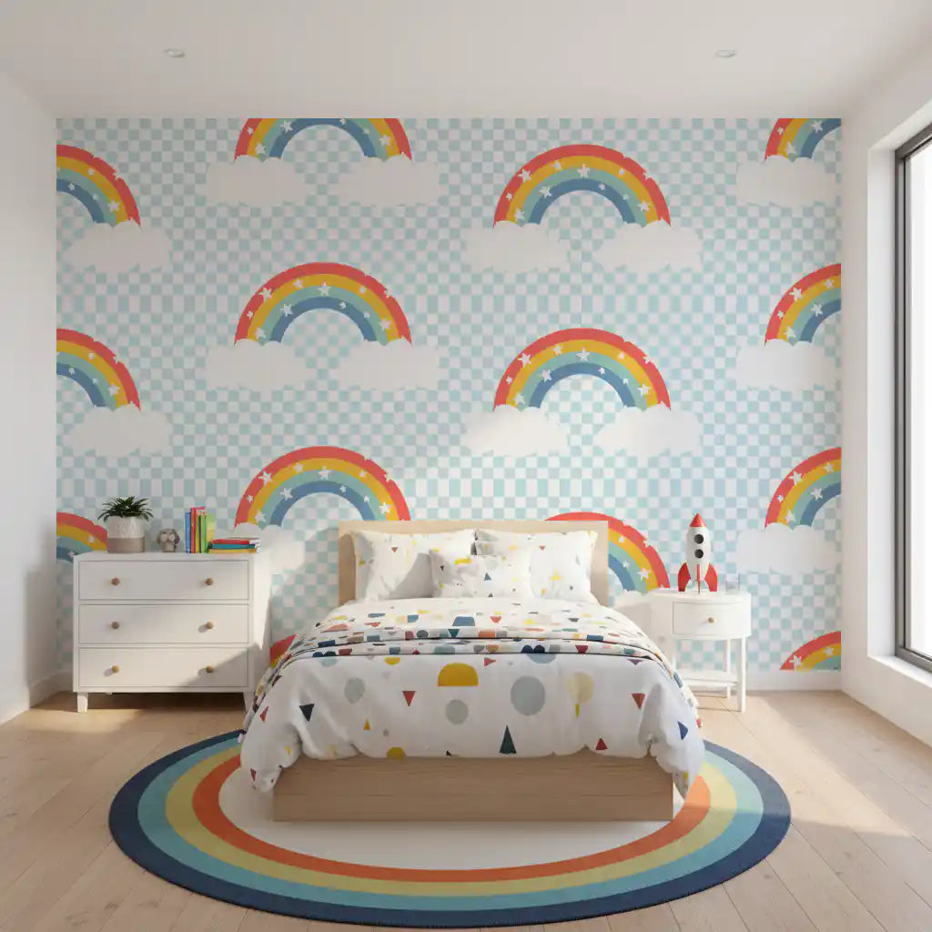 Rainbow & Starry Skies Wallpaper⁠