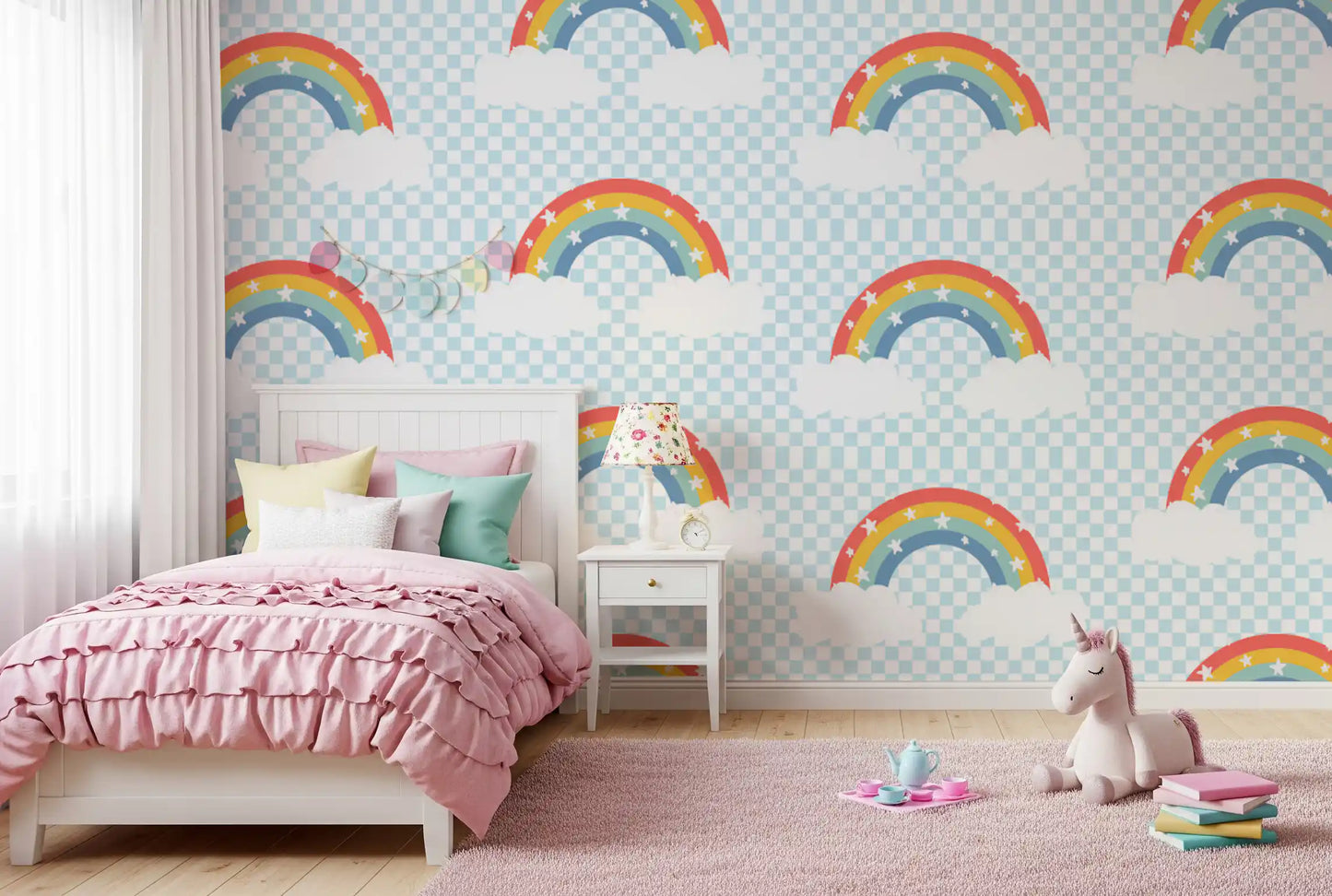 Rainbow & Starry Skies Wallpaper⁠