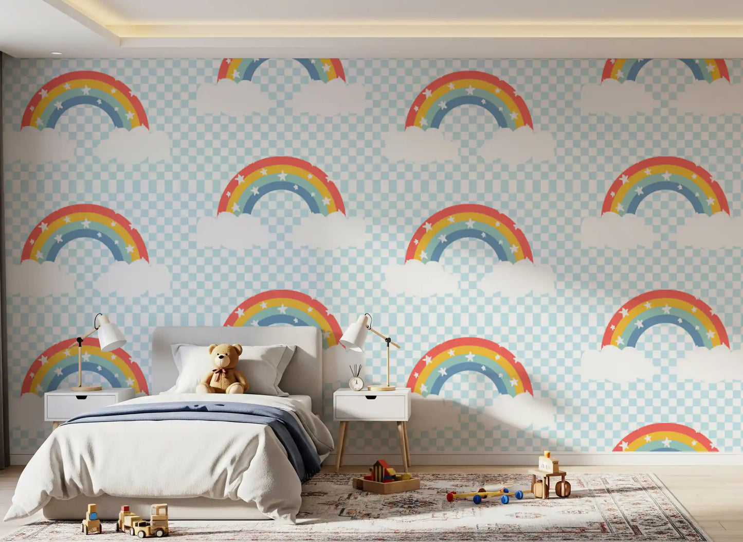 Rainbow & Starry Skies Wallpaper⁠