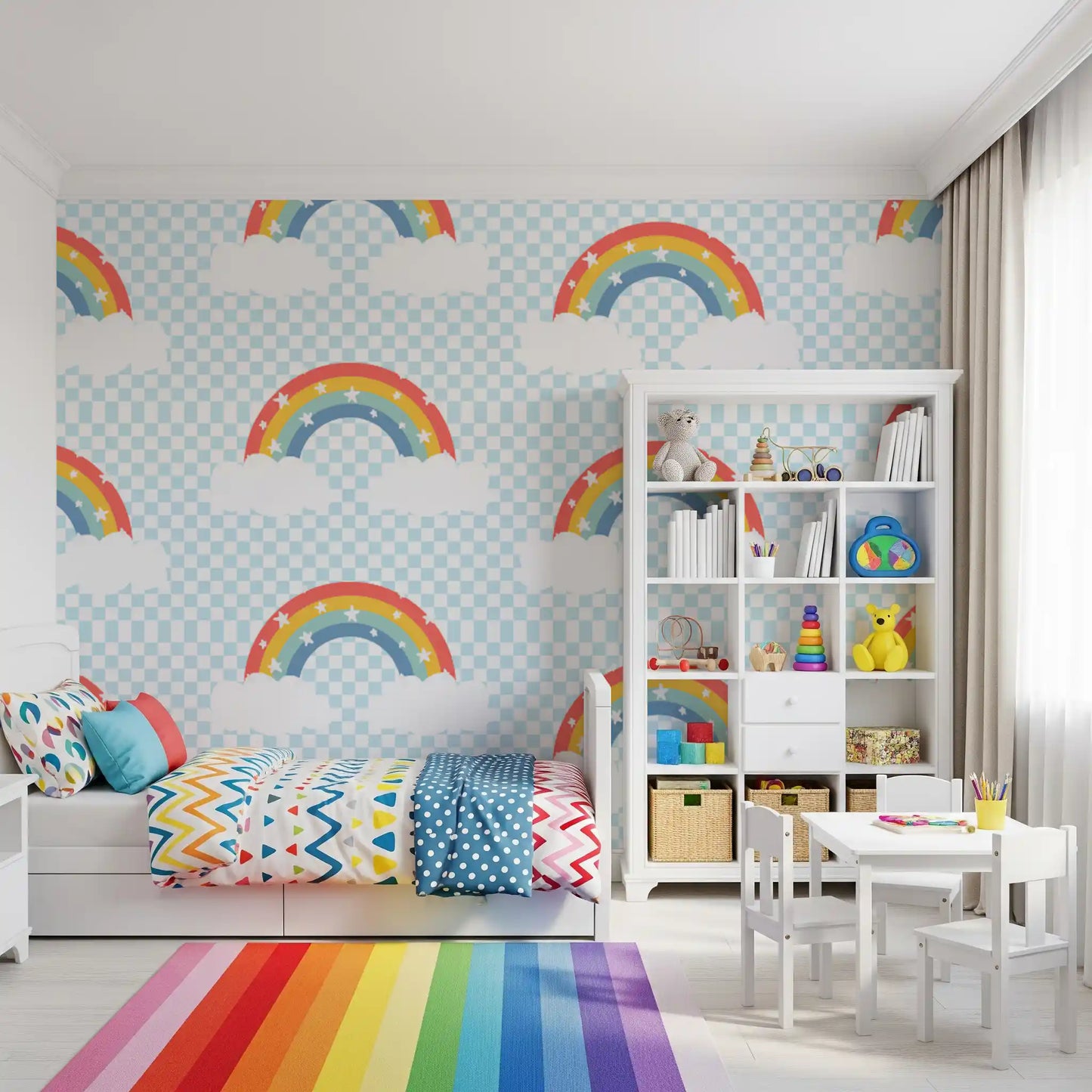 Rainbow & Starry Skies Wallpaper⁠