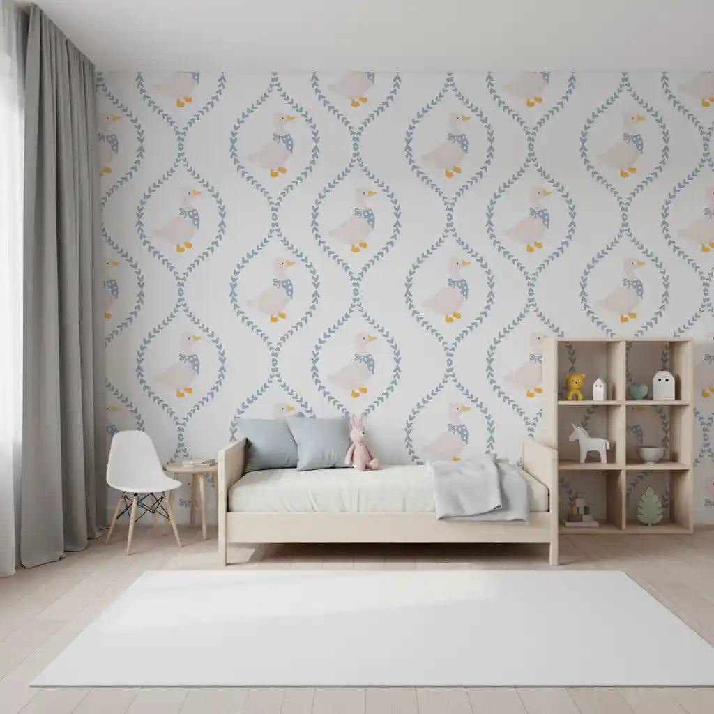 Dapper & Dainty Hearts wallpaper showing a goose in a dotted scarf