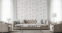 Where pale twigs meet, ruby dots arrange Scandi Berry Branches wallpaper neatly.