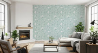 Pair the Serene Sky Birds wallpaper with a measured Living room scheme.