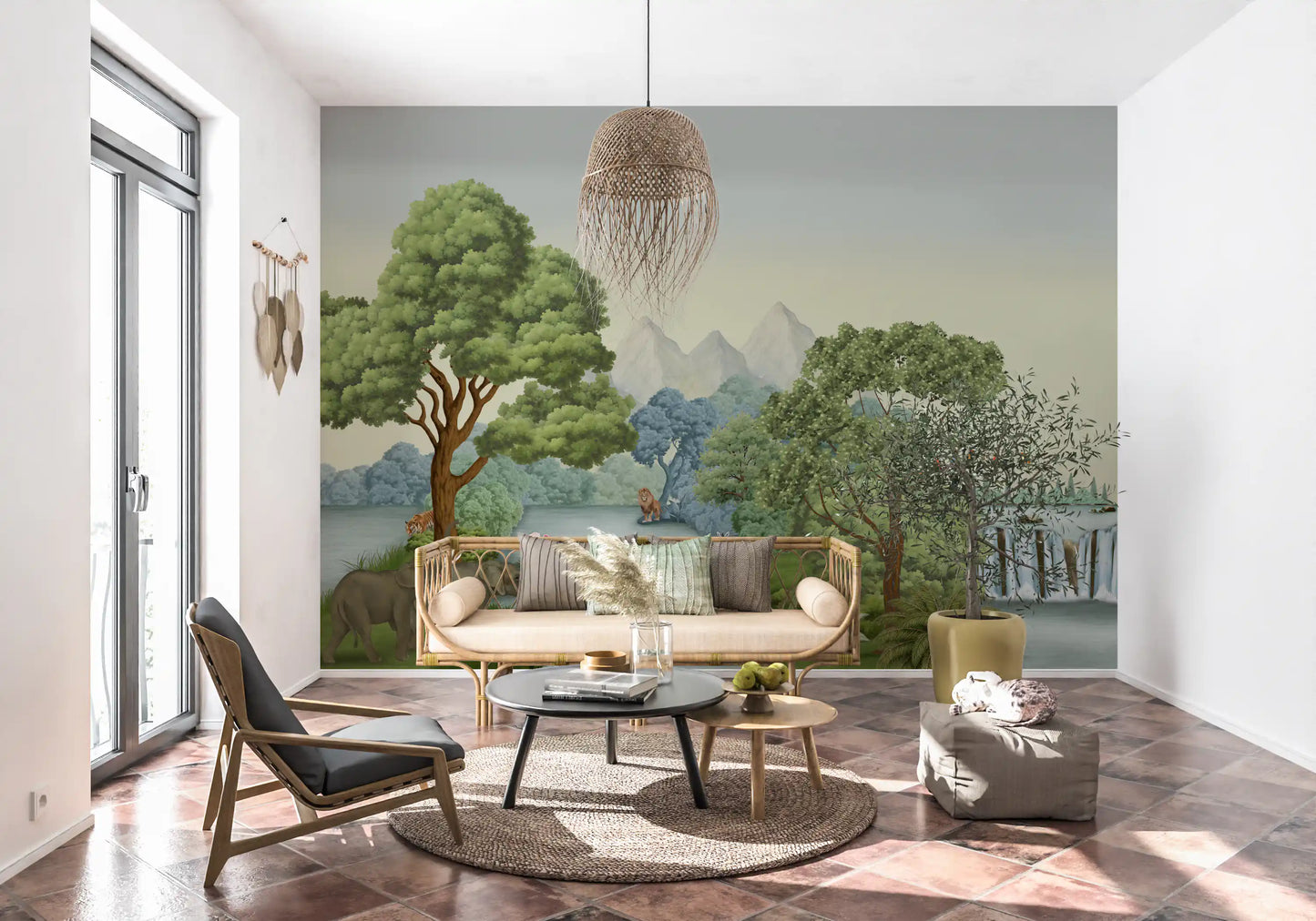 Safari River Oasis Wall Mural