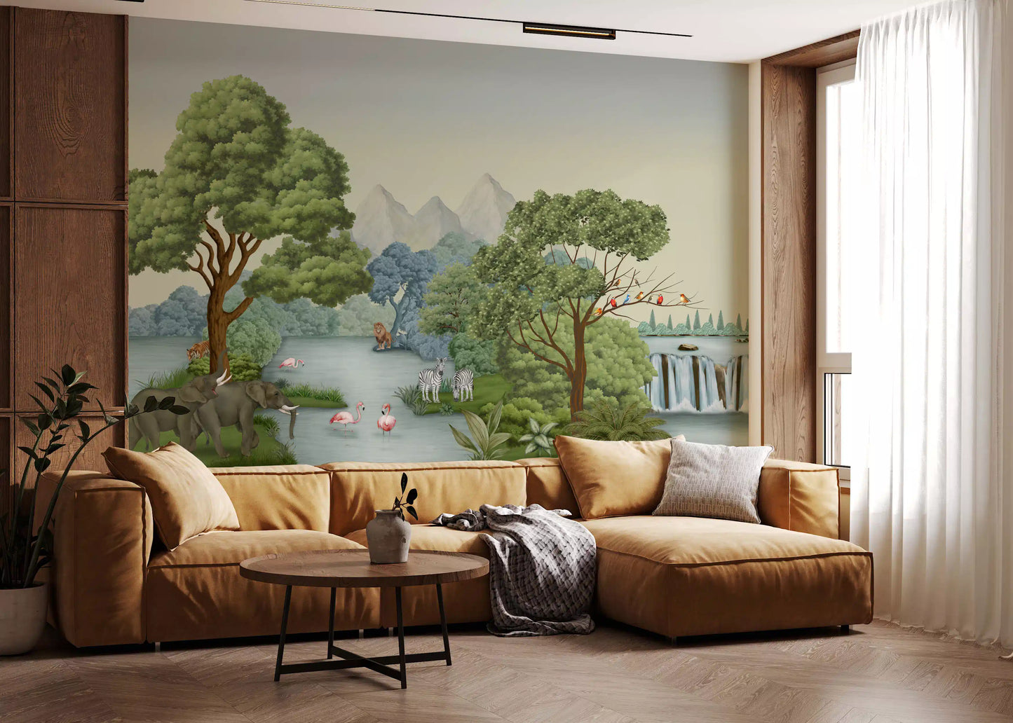 Safari River Oasis Wall Mural