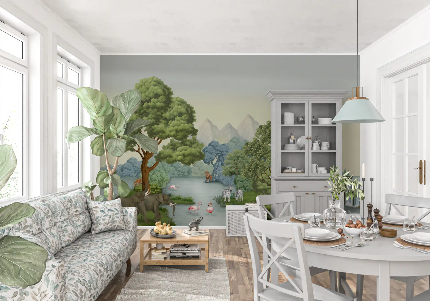 Safari River Oasis Wall Mural
