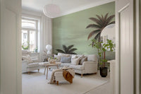 Hallway Riverbanks Wall Mural showing Tropical Serenity water scenery