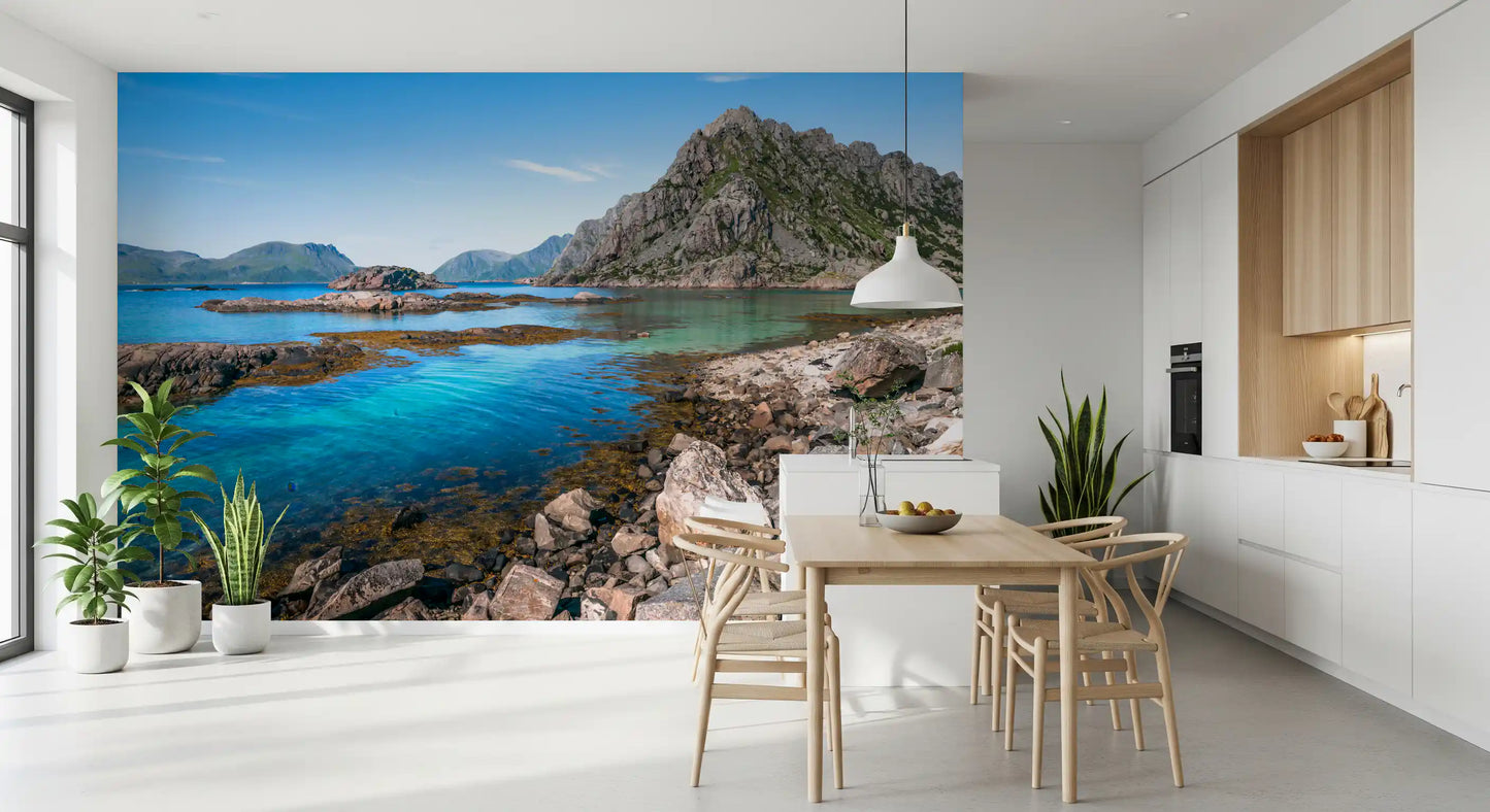 Coastal Peaks & Turquoise Depths Wall Mural