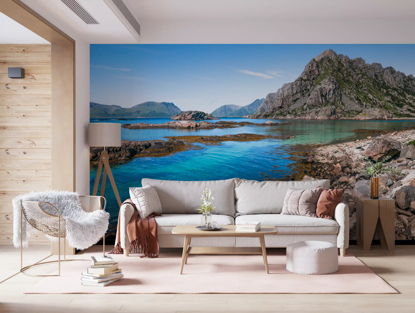 Coastal Peaks & Turquoise Depths Wall Mural