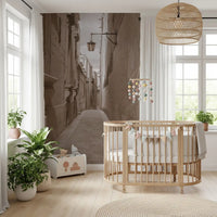 Nursery gains depth from the Timeless Stone Passage wall mural