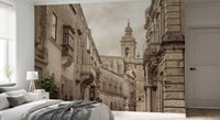 Mdina Echoes of Stone and Spire wall mural with a baroque church tower