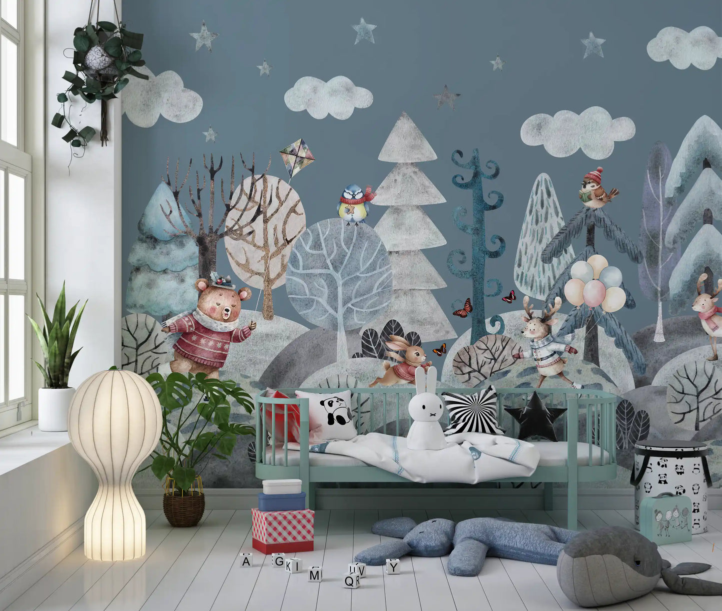 Frolicking Forest Friends Wall Mural