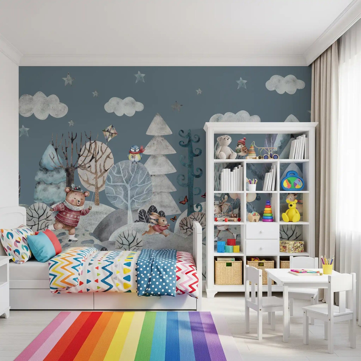 Frolicking Forest Friends Wall Mural