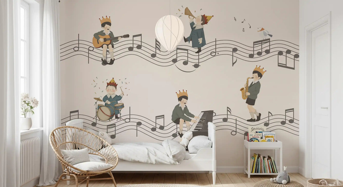 Whimsical Melody Makers Wall Mural