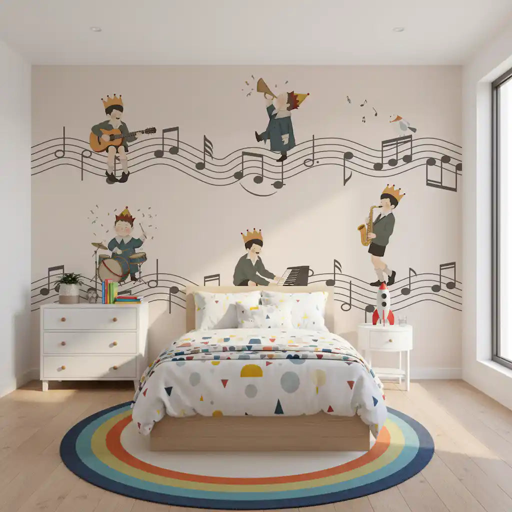 Whimsical Melody Makers Wall Mural