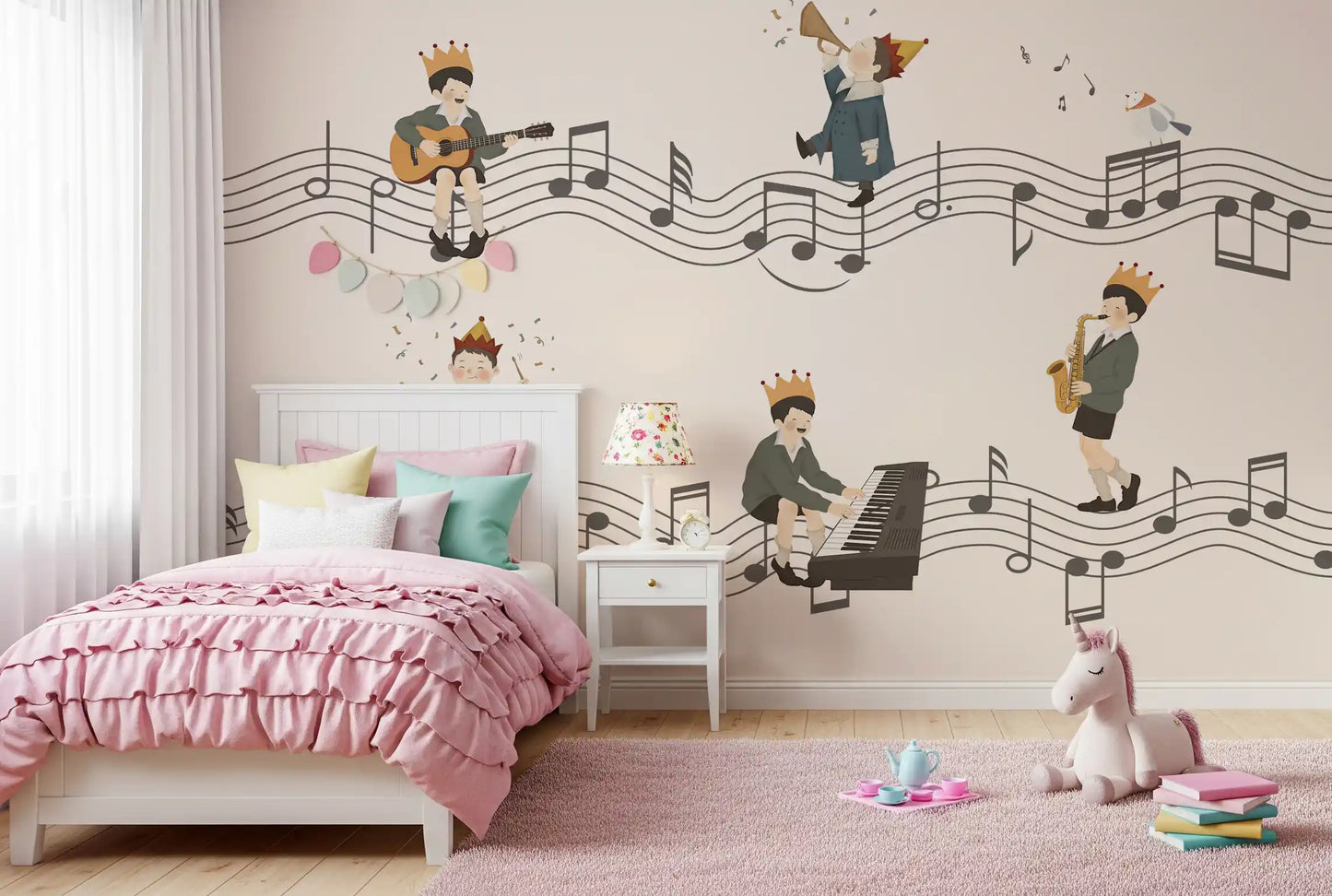 Whimsical Melody Makers Wall Mural