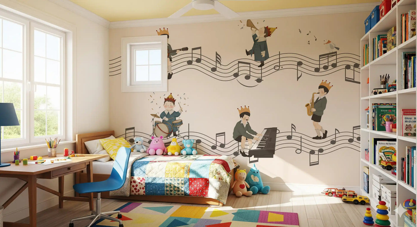 Whimsical Melody Makers Wall Mural