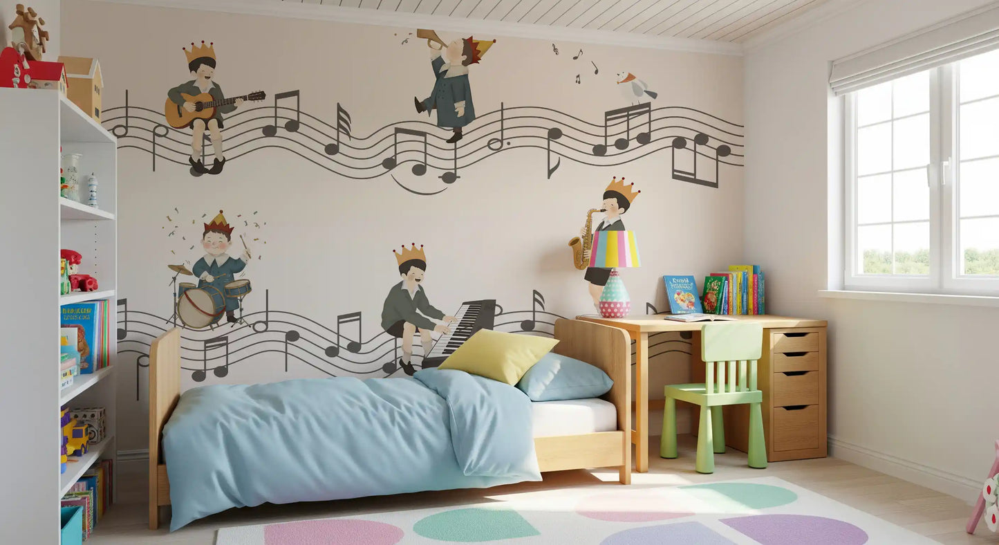 Whimsical Melody Makers Wall Mural
