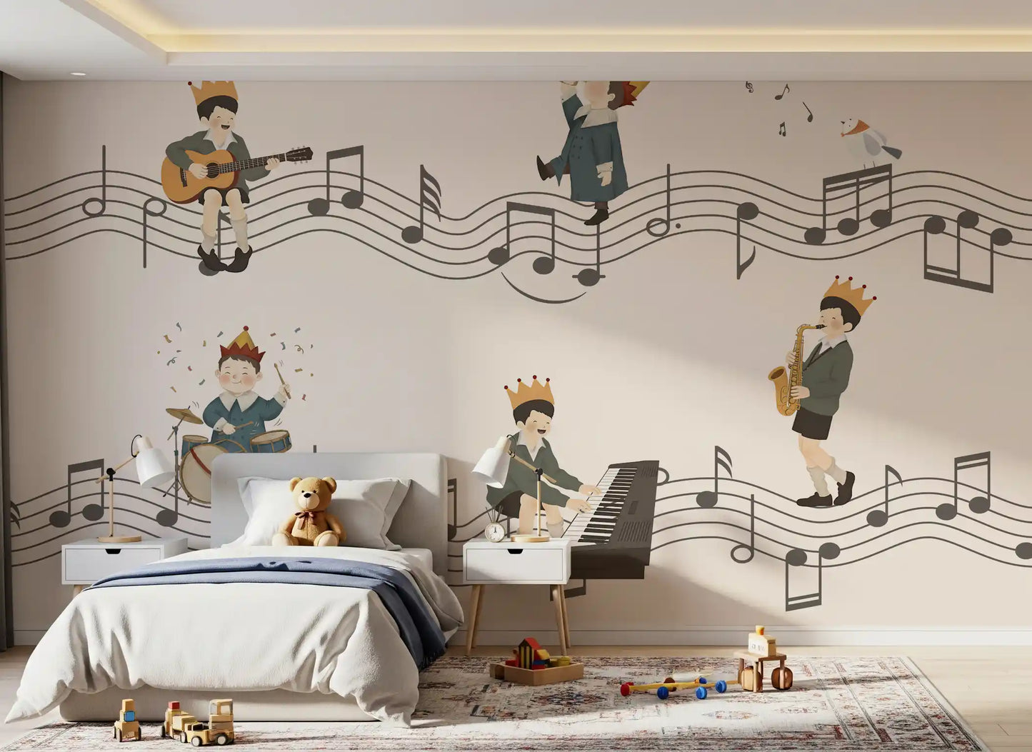 Whimsical Melody Makers Wall Mural