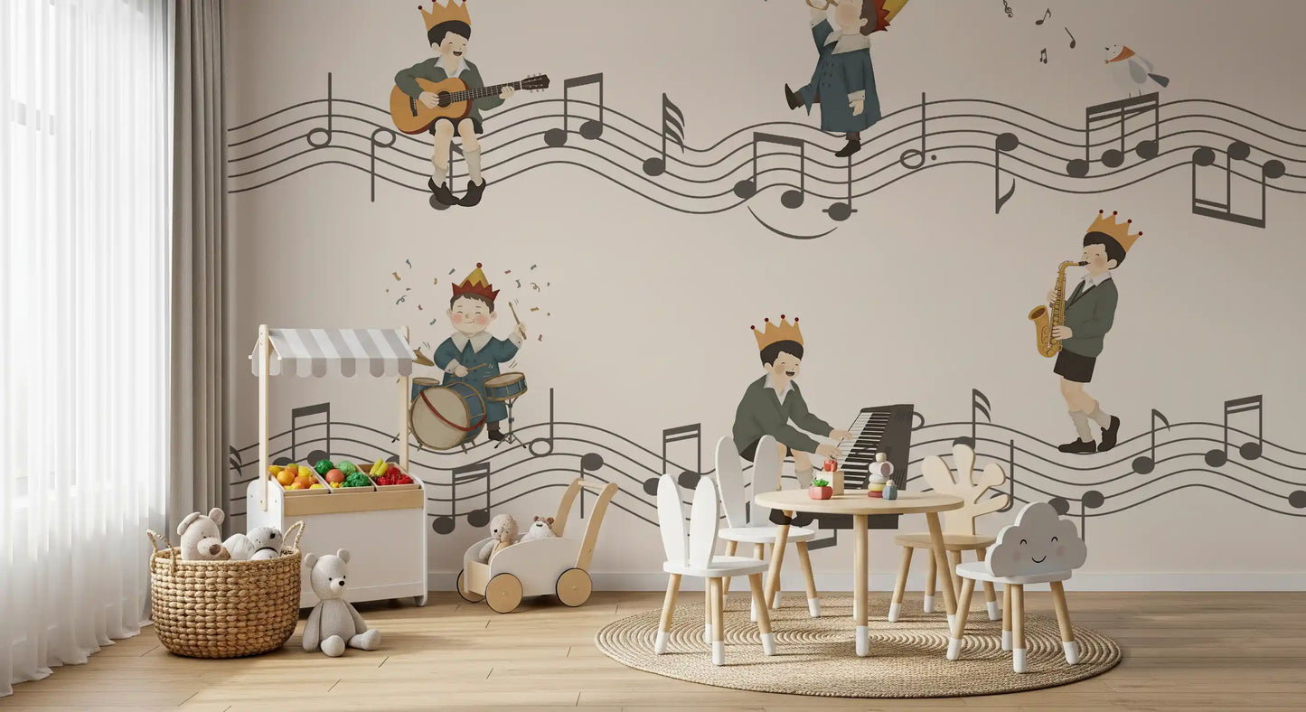 Whimsical Melody Makers Wall Mural