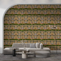 Living room feature run of Royal Garden Reprise wallpaper