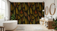 Fine line shading gives every frond a quiet vintage feel on this Ferns Wallpaper.