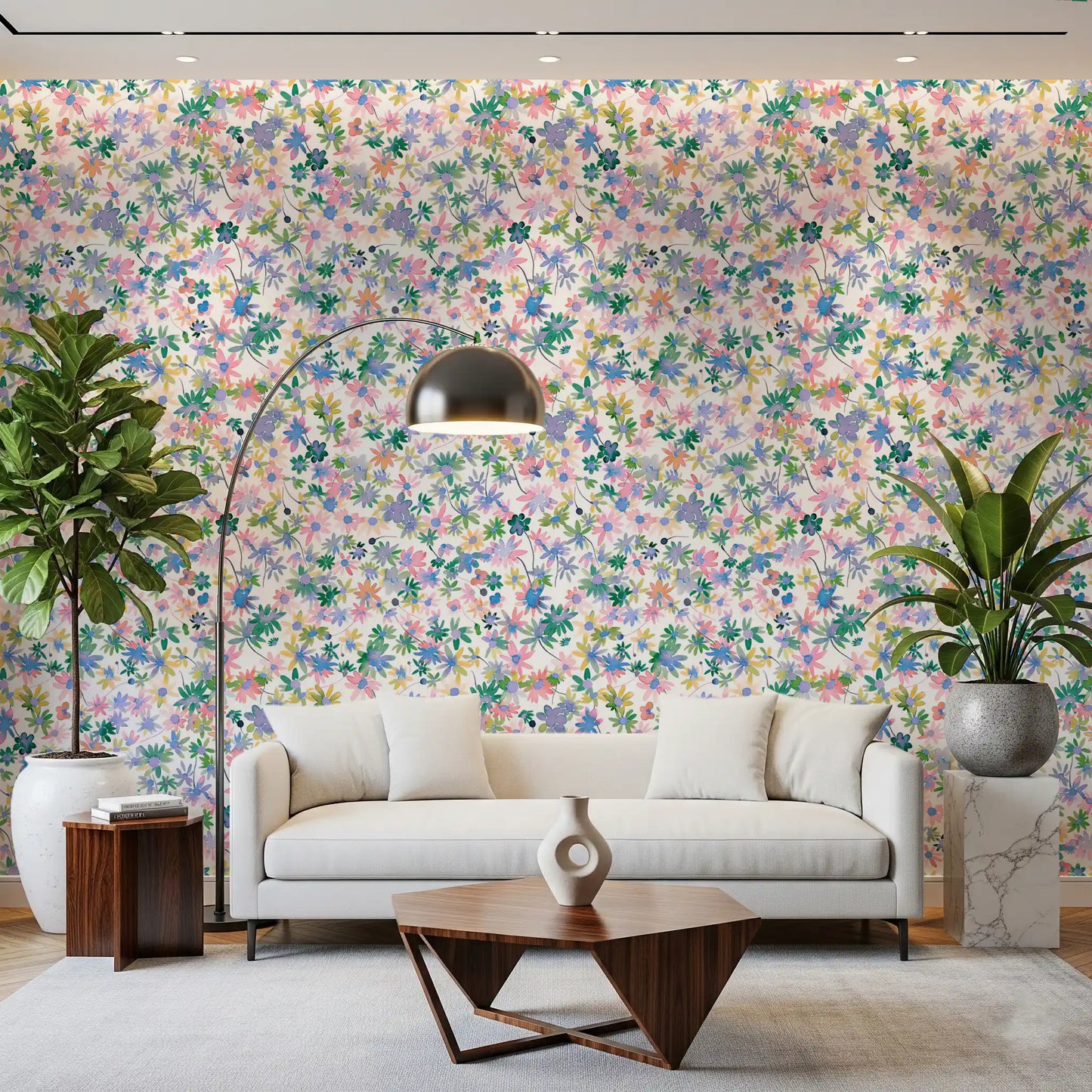 Dreamy Meadow Blooms Wallpaper⁠