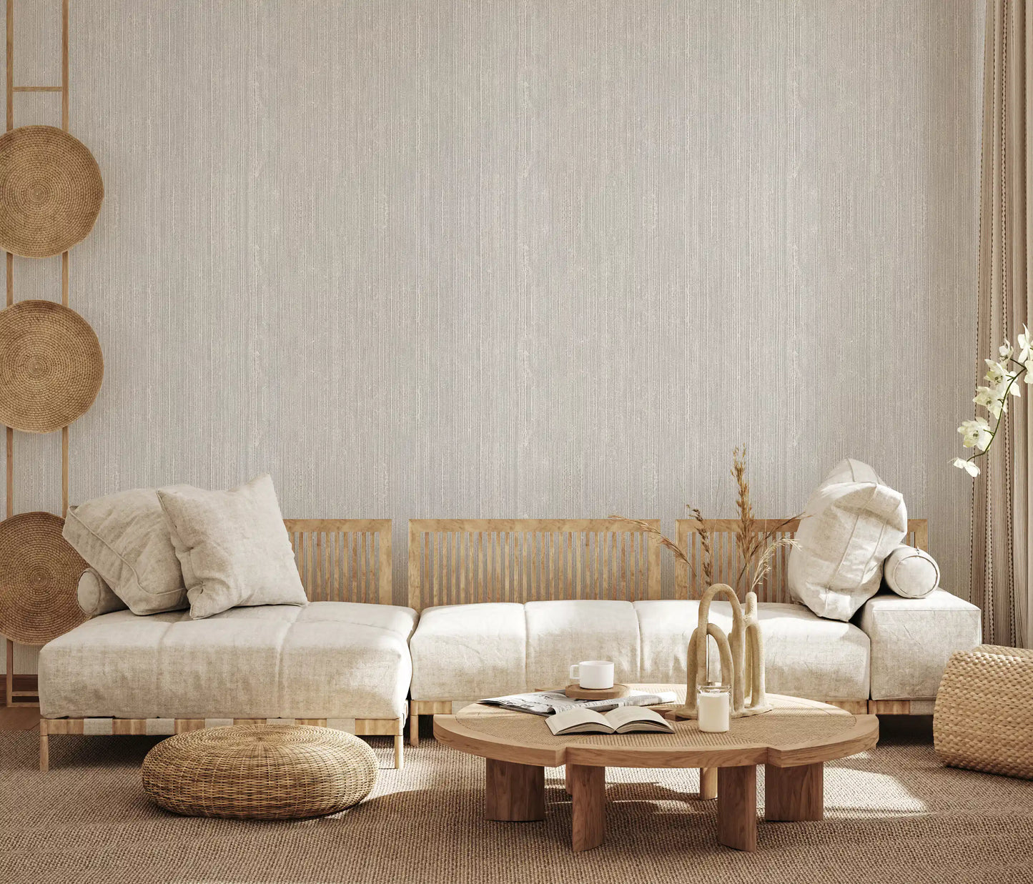 Vertical Linen Serenity Wallpaper⁠