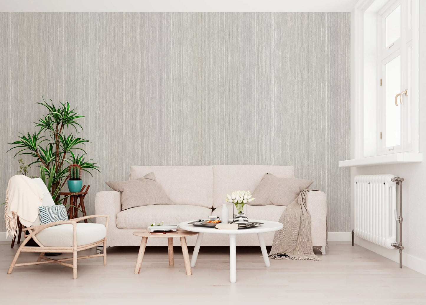 Vertical Linen Serenity Wallpaper⁠