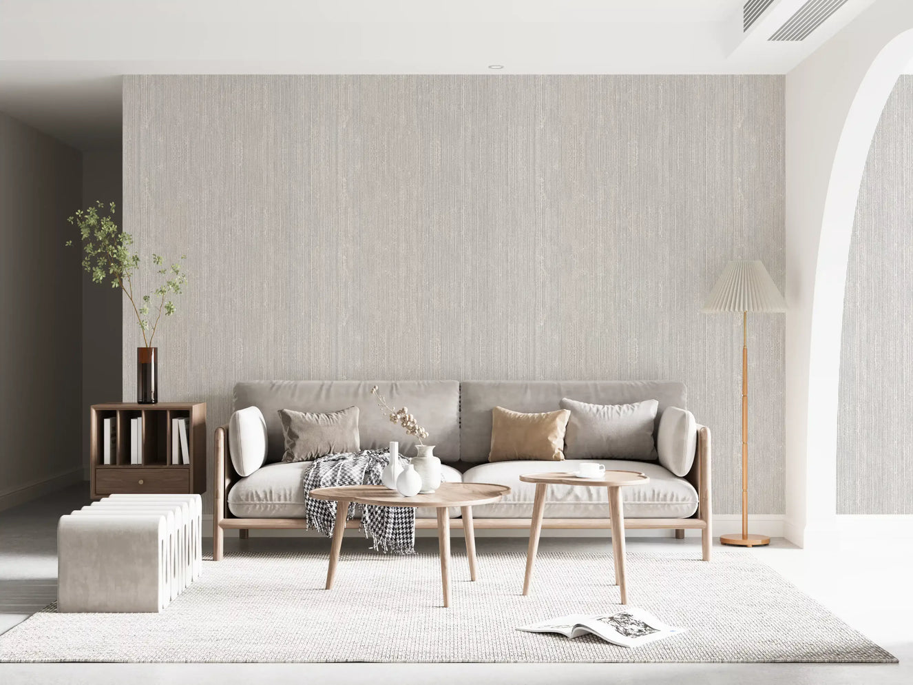 Vertical Linen Serenity Wallpaper⁠