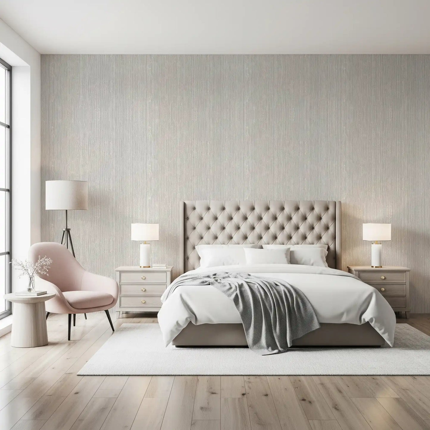 Vertical Linen Serenity Wallpaper⁠