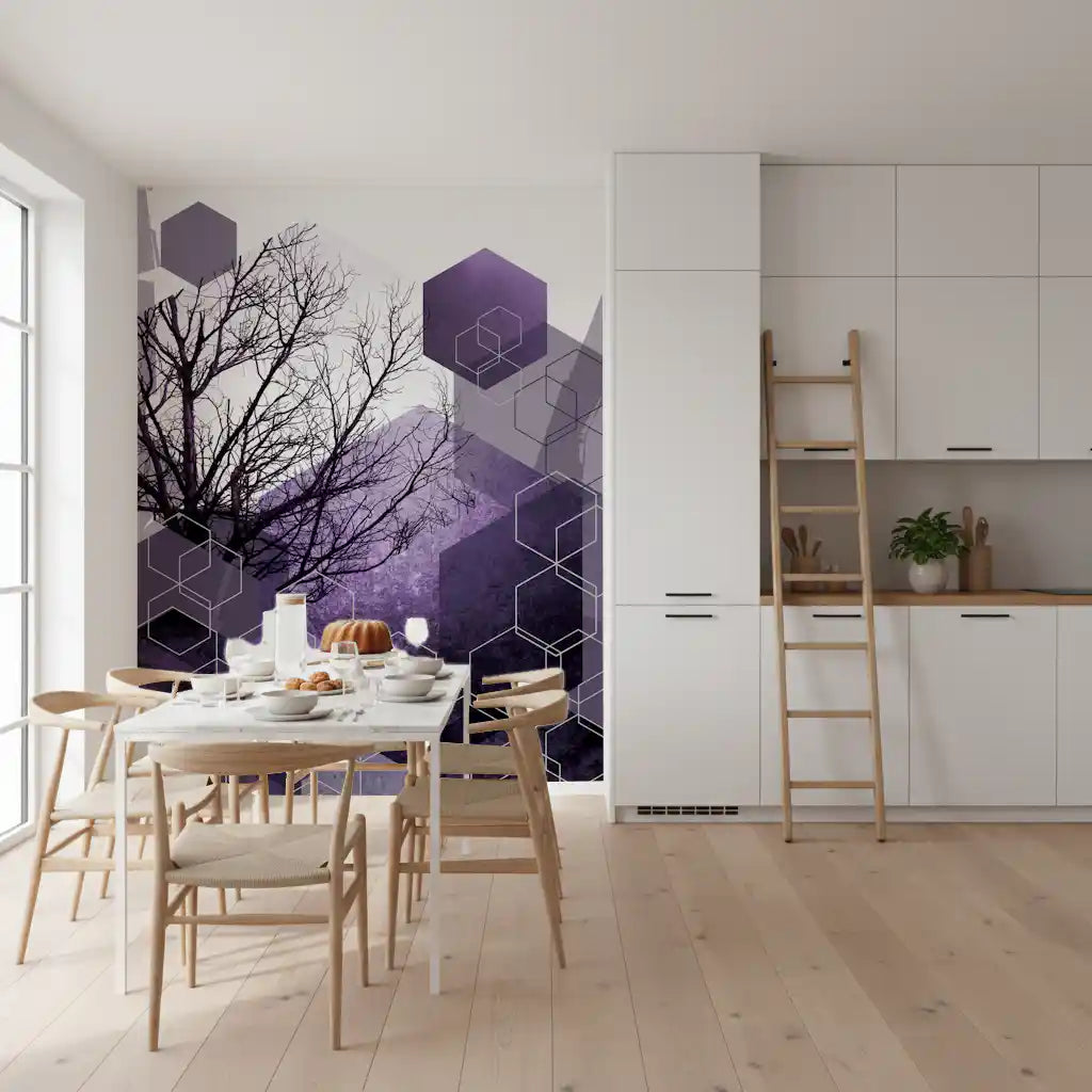 Shadowed Geometry Wall Mural