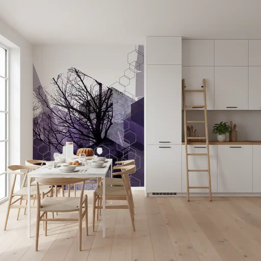 Geometric Arbor Veil Wall Mural