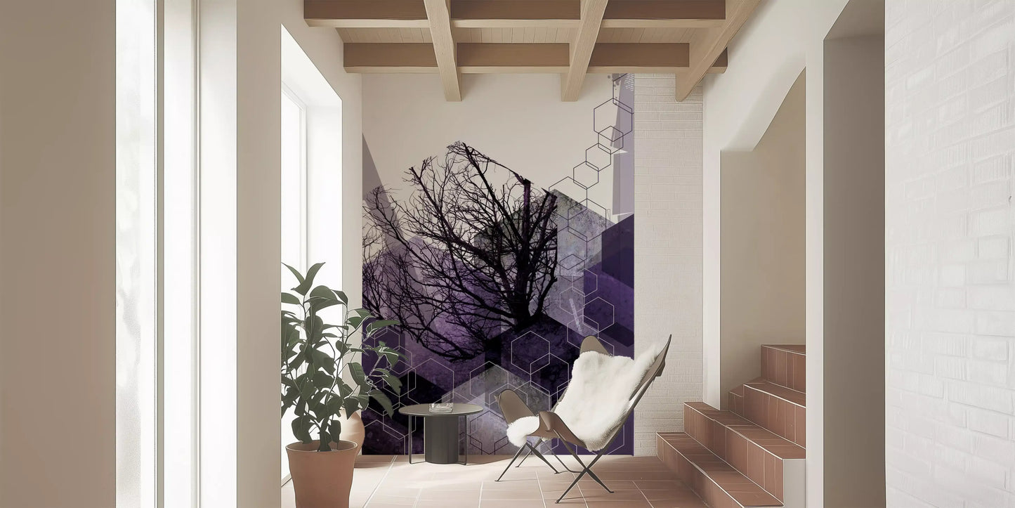 Geometric Arbor Veil Wall Mural