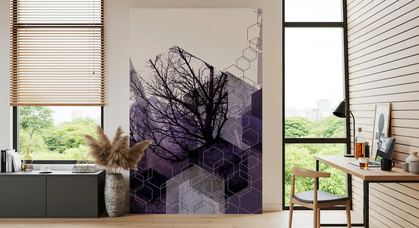 Geometric Arbor Veil Wall Mural