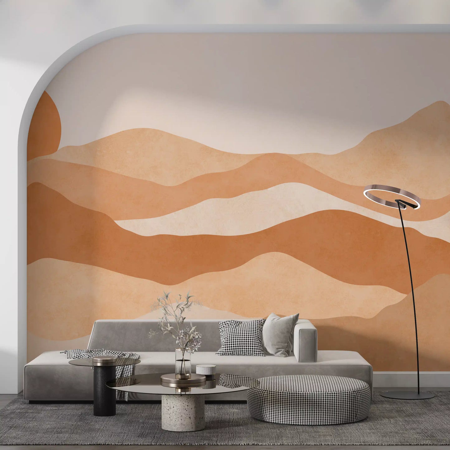 Earthen Mountain Layers Wall Mural