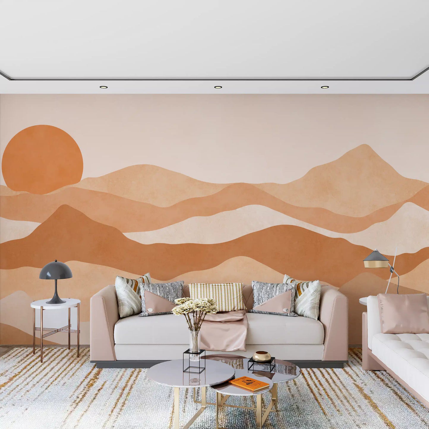 Earthen Mountain Layers Wall Mural