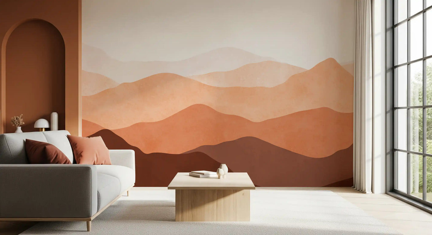 Earthy Ridge Panorama Wall Mural