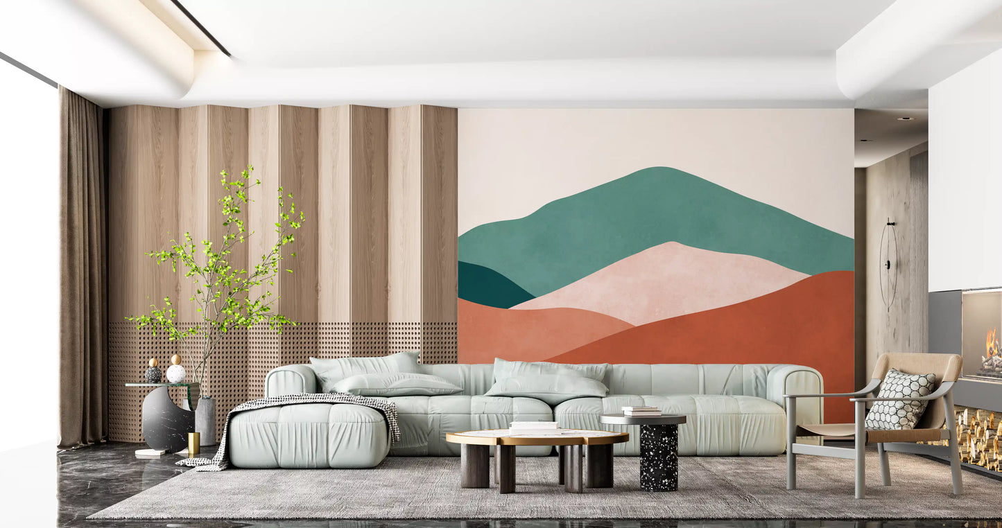 Desert Horizon Layers Wall Mural