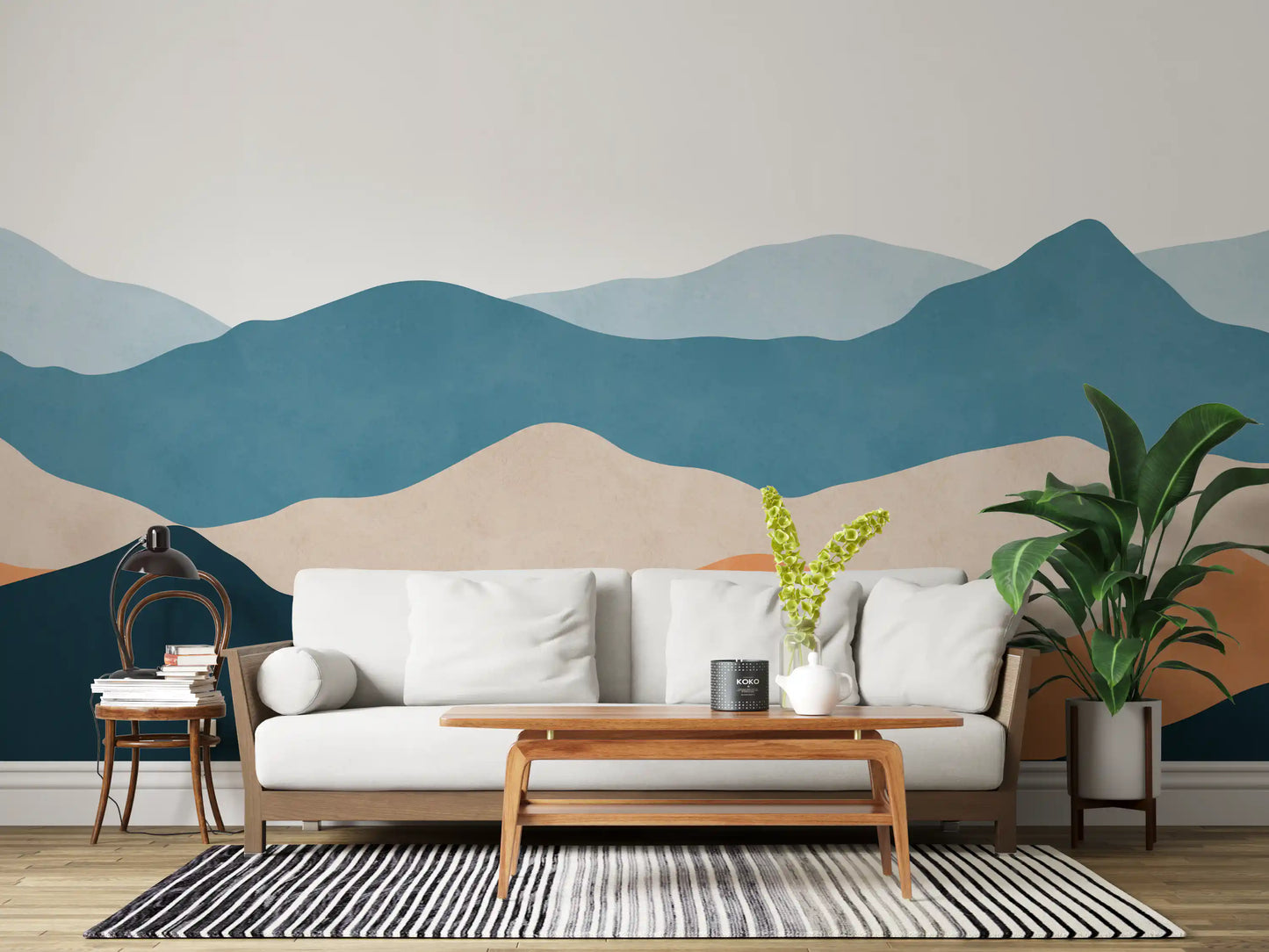 Desert Horizon Layers Wall Mural