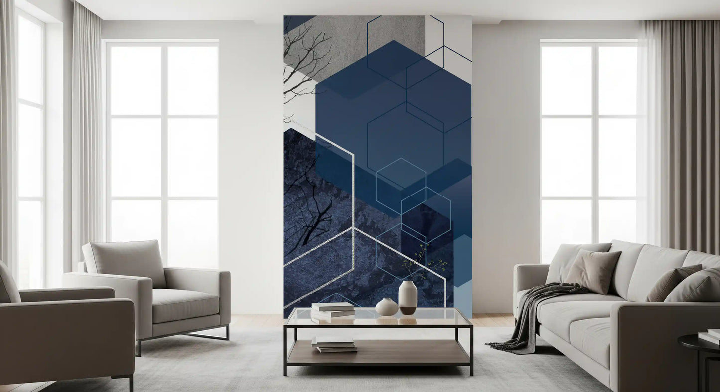 Geometric Sky Embrace Wall Mural