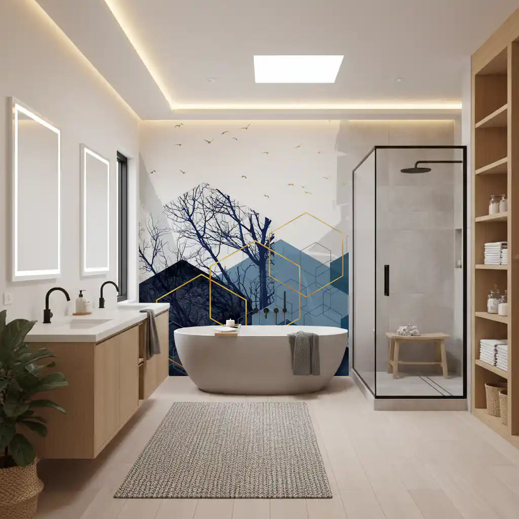 Azure Geometry 2 Wall Mural