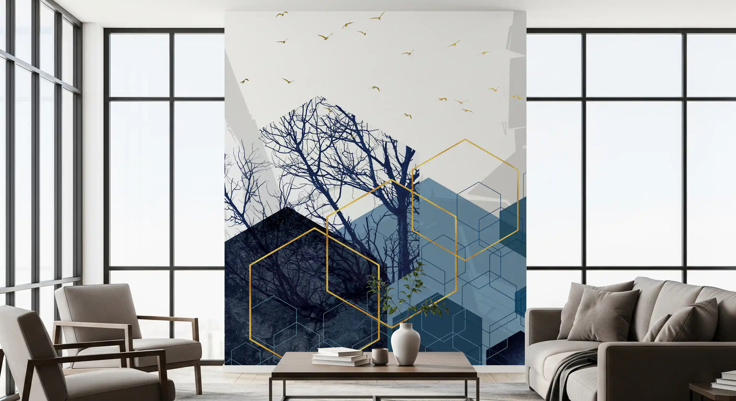 Azure Geometry 2 Wall Mural