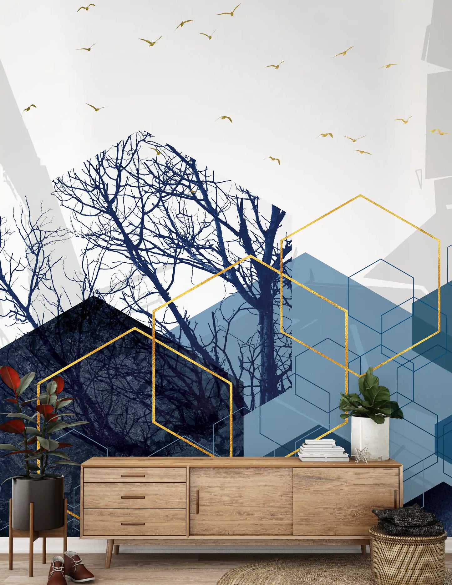 Azure Geometry 2 Wall Mural
